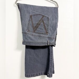 Venezia Plus 30 Women’s Soft Black Straight Leg Stretch Jeans Rust Stitch